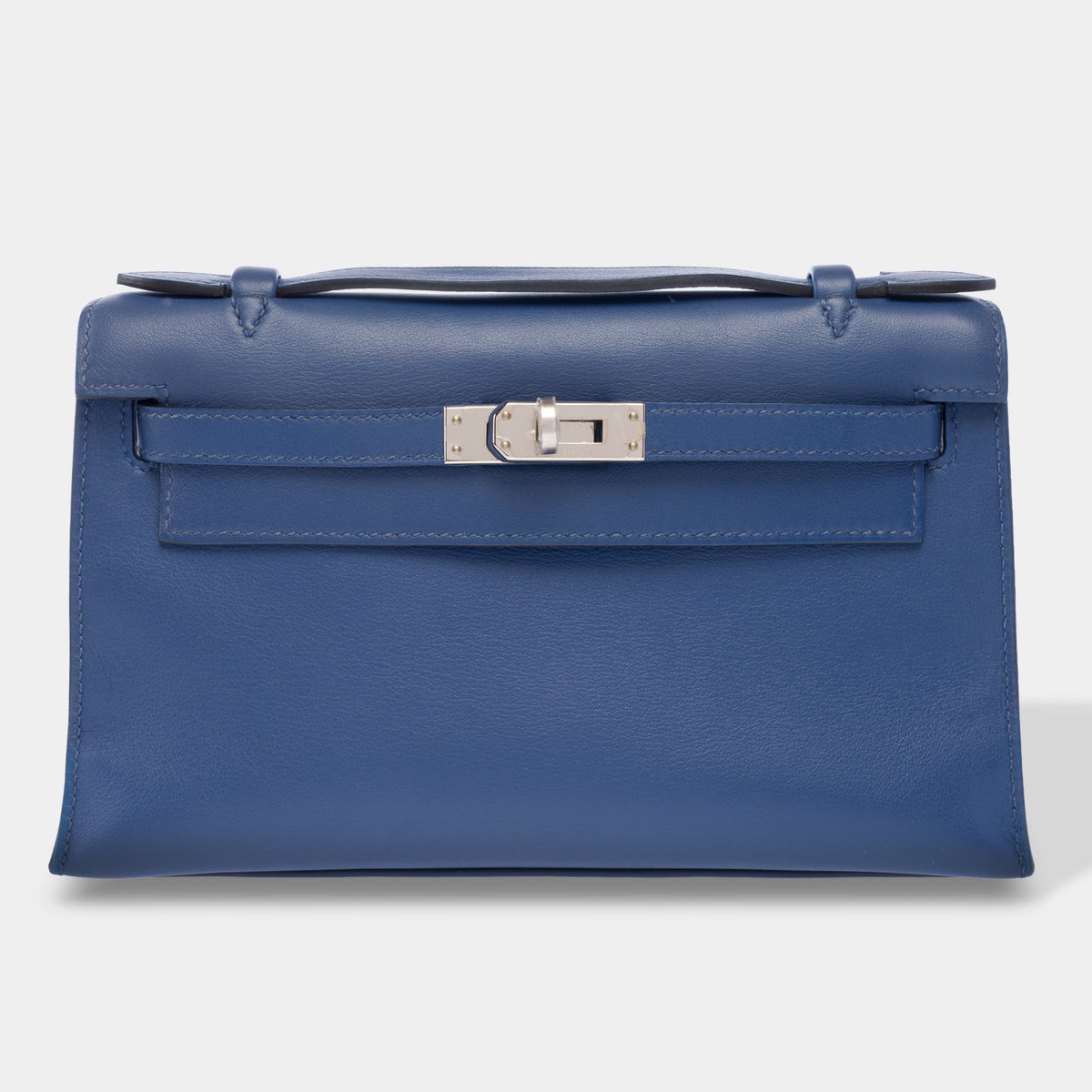Sac HERMES Kelly Mini en Cuir Bleu - 103945