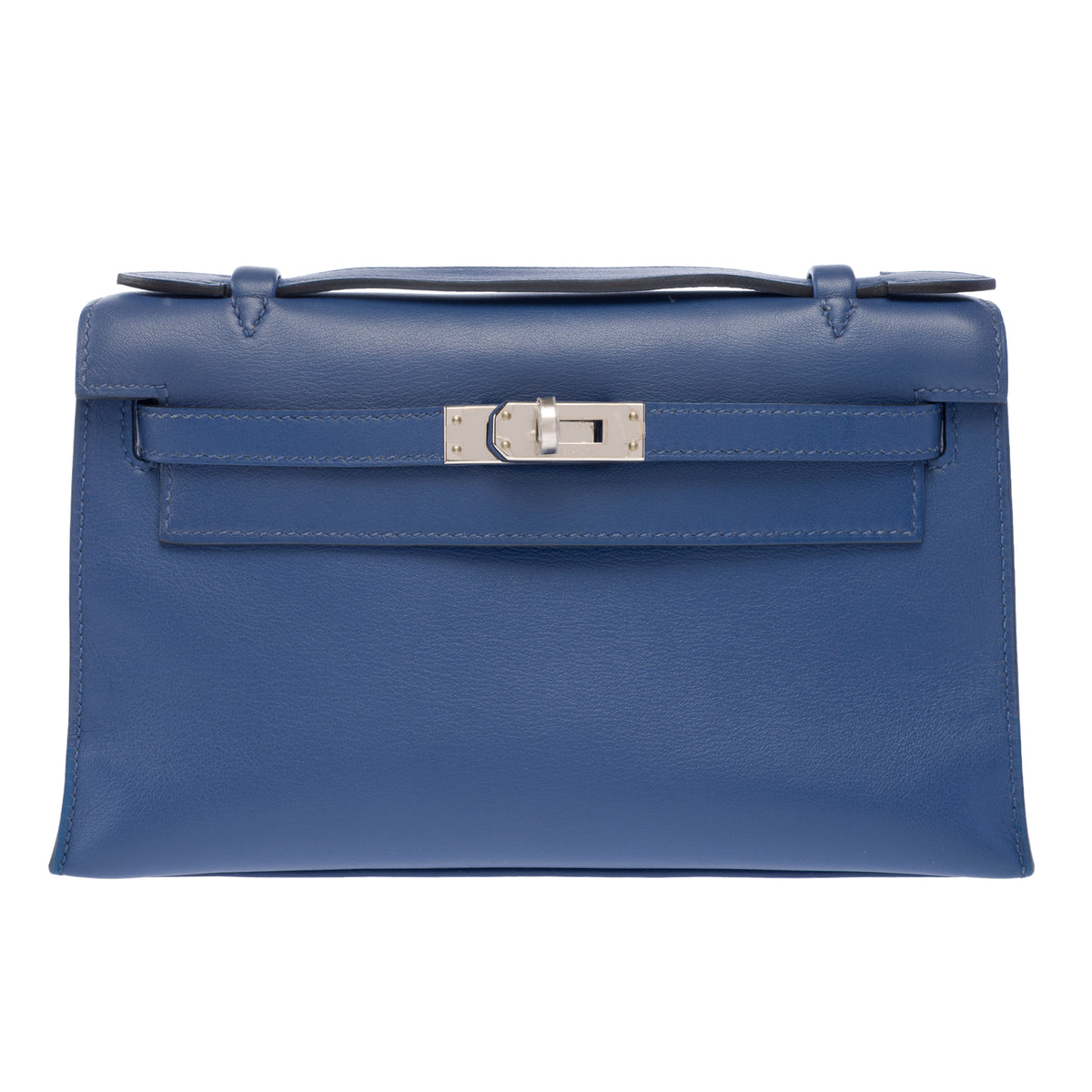 Sac HERMES Kelly Mini en Cuir Bleu - 103945