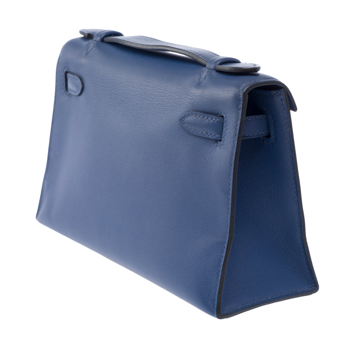 Sac HERMES Kelly Mini en Cuir Bleu - 103945