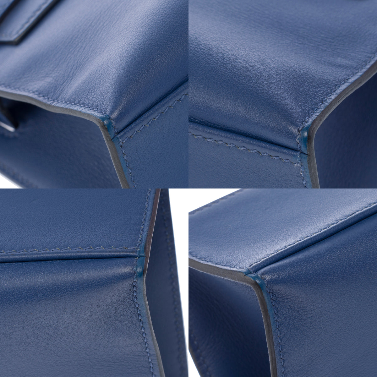 Sac HERMES Kelly Mini en Cuir Bleu - 103945