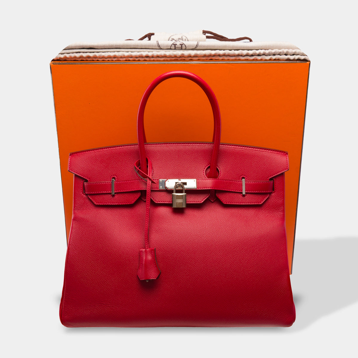 Sac HERMES Birkin 35 en Cuir Rouge - 103974