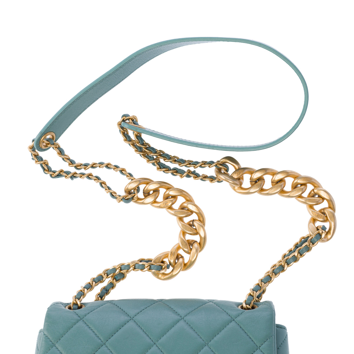 Sac CHANEL Timeless/Classique en Cuir Bleu - 103962