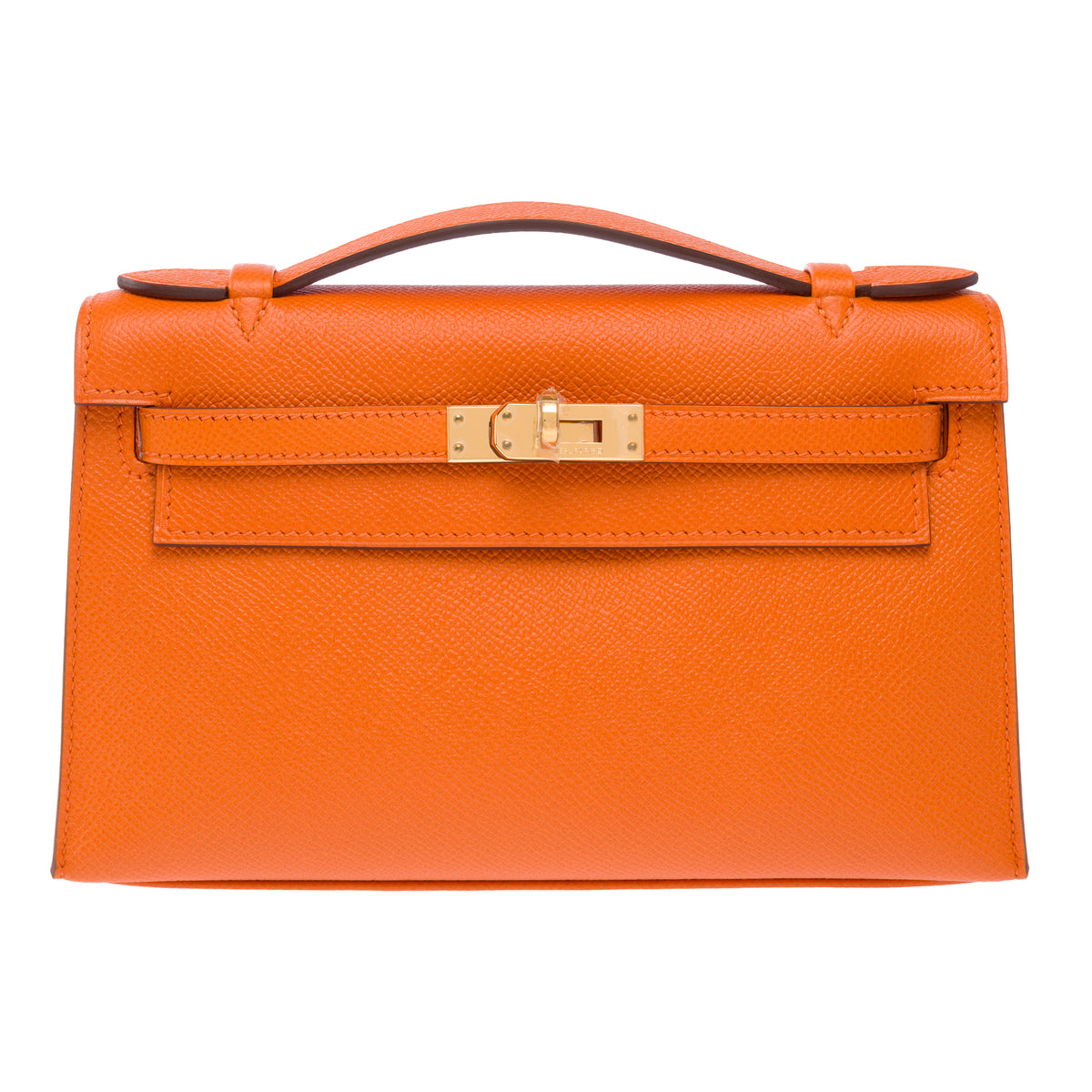 Sac HERMES Kelly Mini en Cuir Orange - 103959