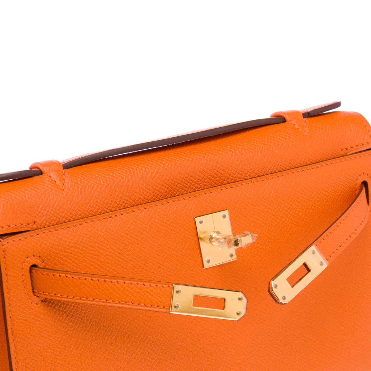 Sac HERMES Kelly Mini en Cuir Orange - 103959