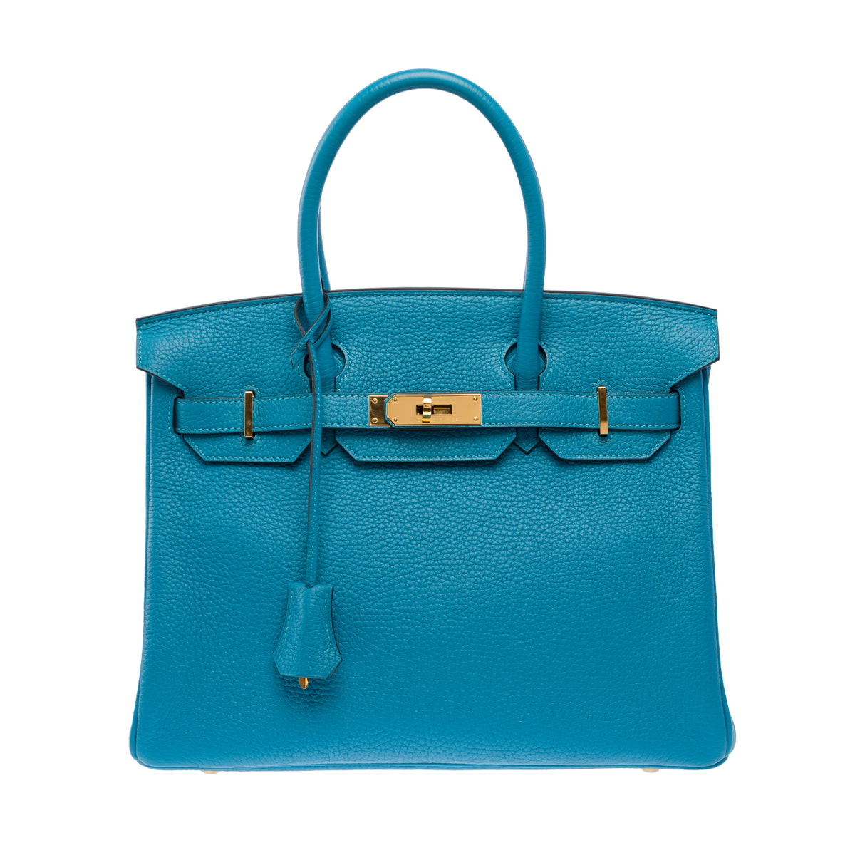 Sac HERMES Birkin 30 en Cuir Bleu - 103950