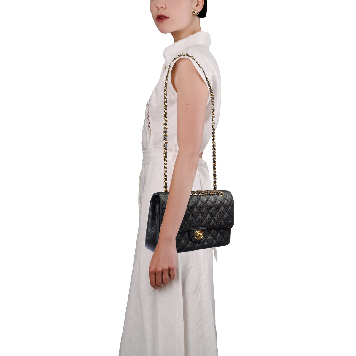 Sac CHANEL Timeless/Classique en Cuir Noir - 103967