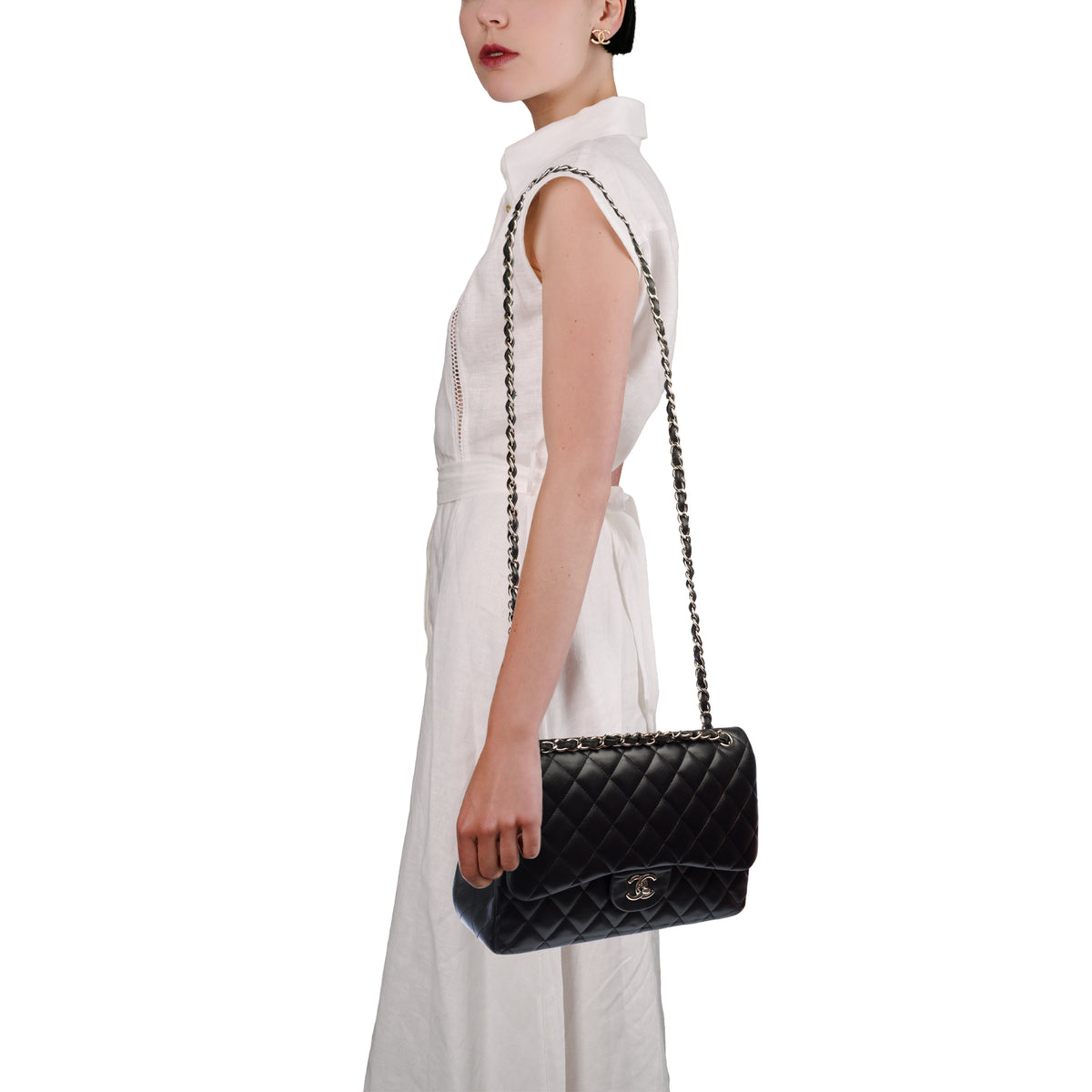 Sac CHANEL Timeless/Classique en Cuir Noir - 103964
