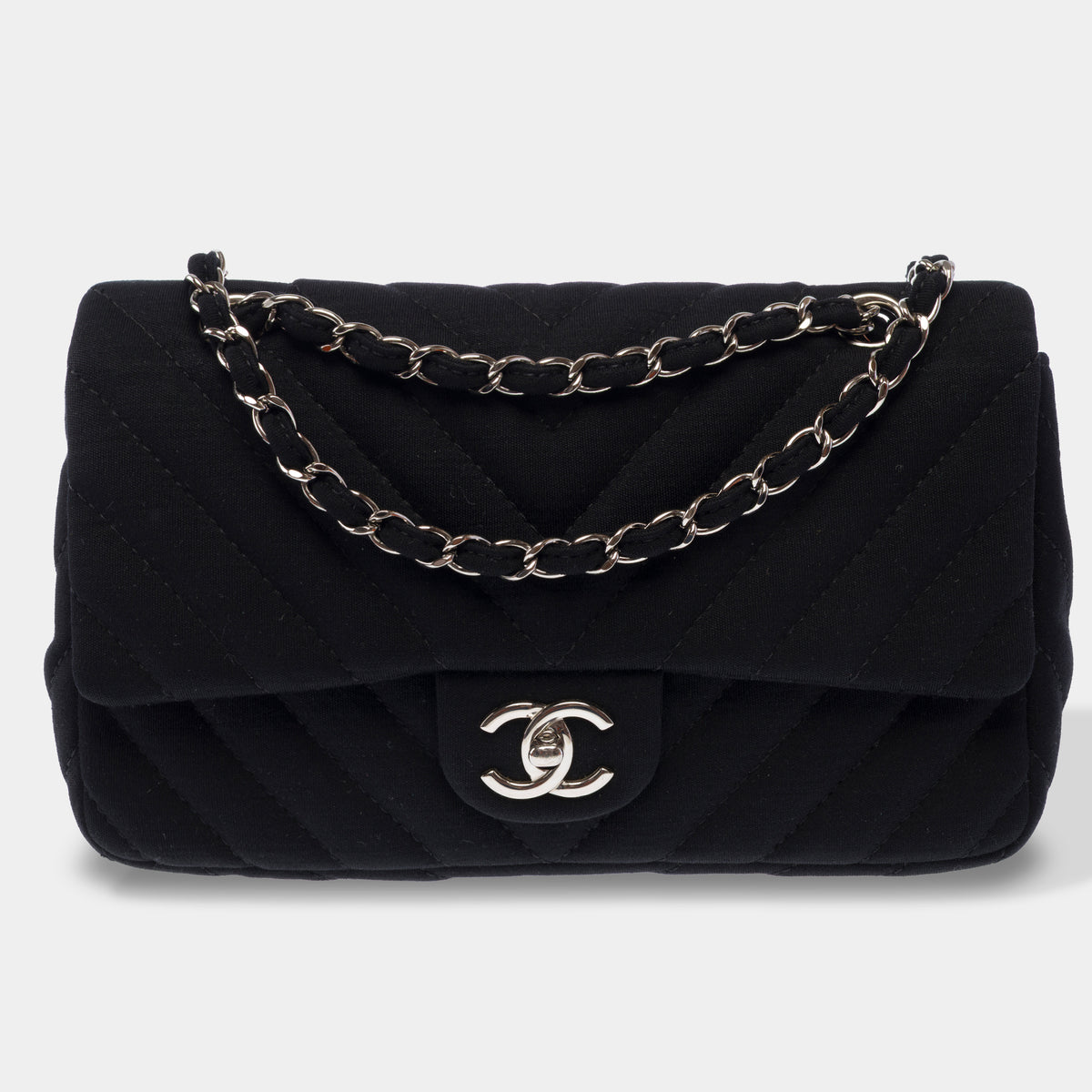 Sac CHANEL Timeless/Classique en Coton Noir - 103937