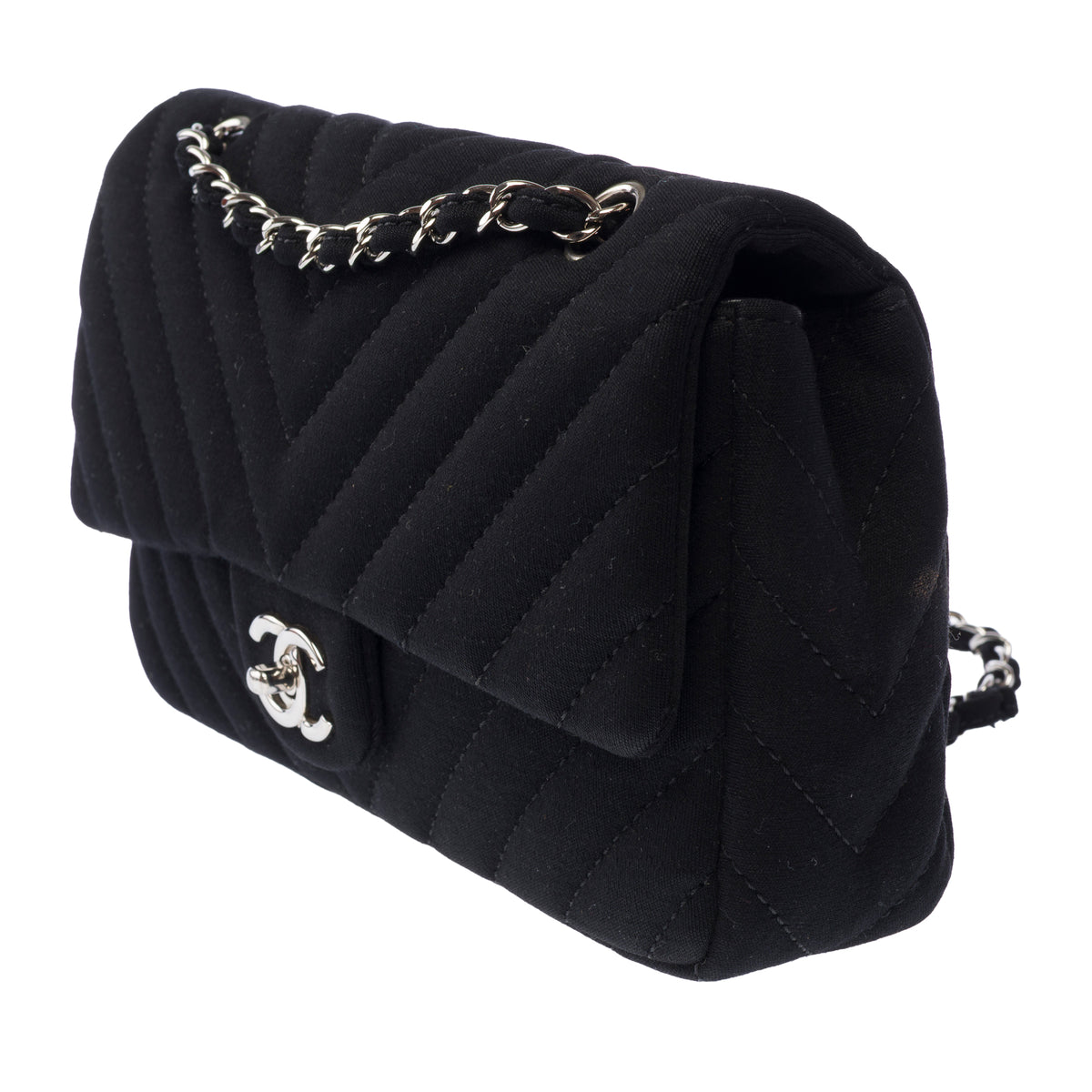 Sac CHANEL Timeless/Classique en Coton Noir - 103937