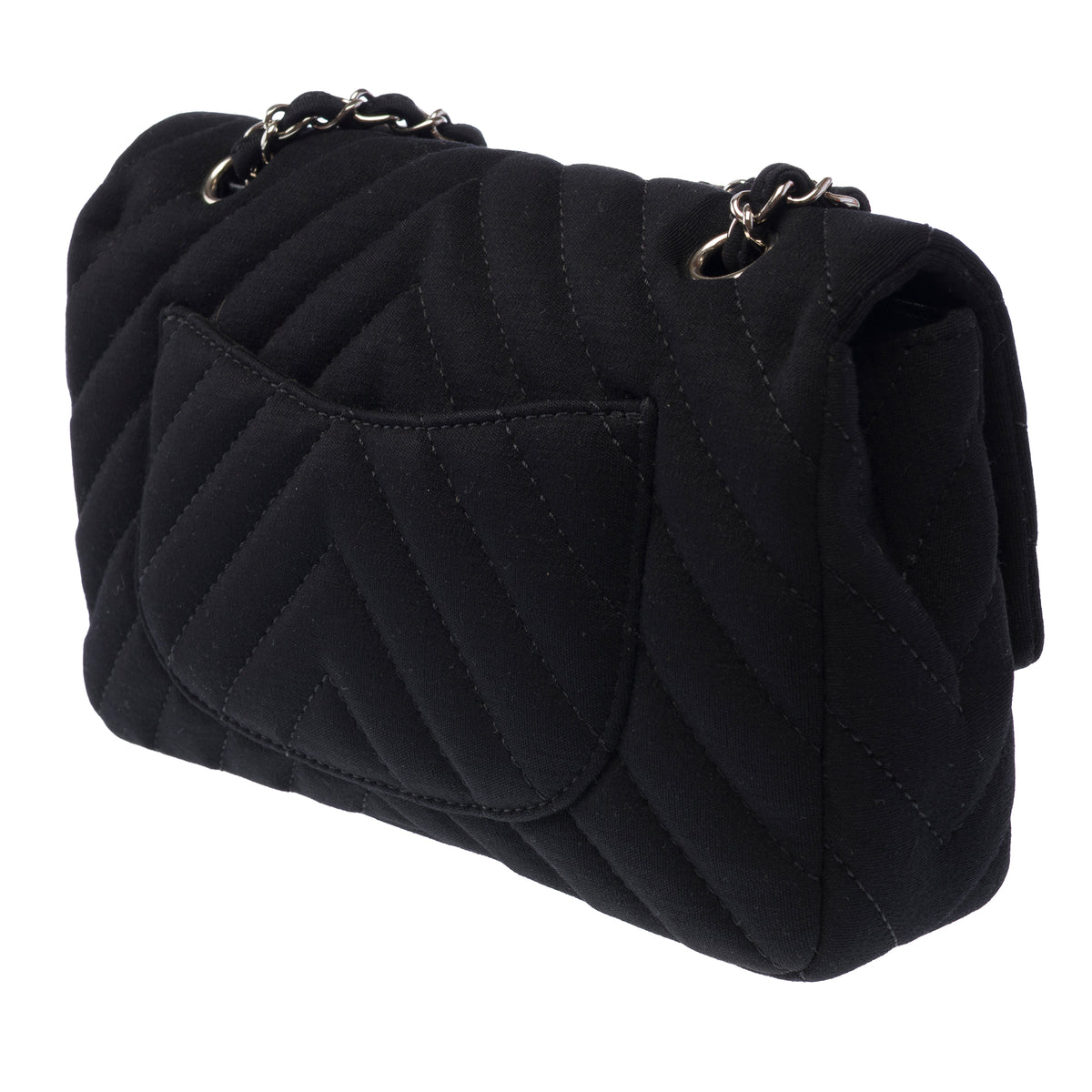 Sac CHANEL Timeless/Classique en Coton Noir - 103937