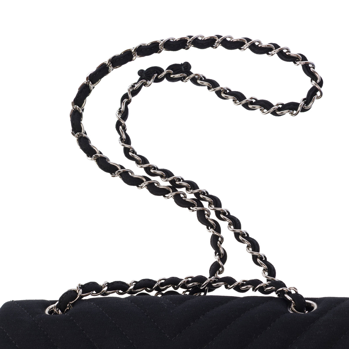 Sac CHANEL Timeless/Classique en Coton Noir - 103937