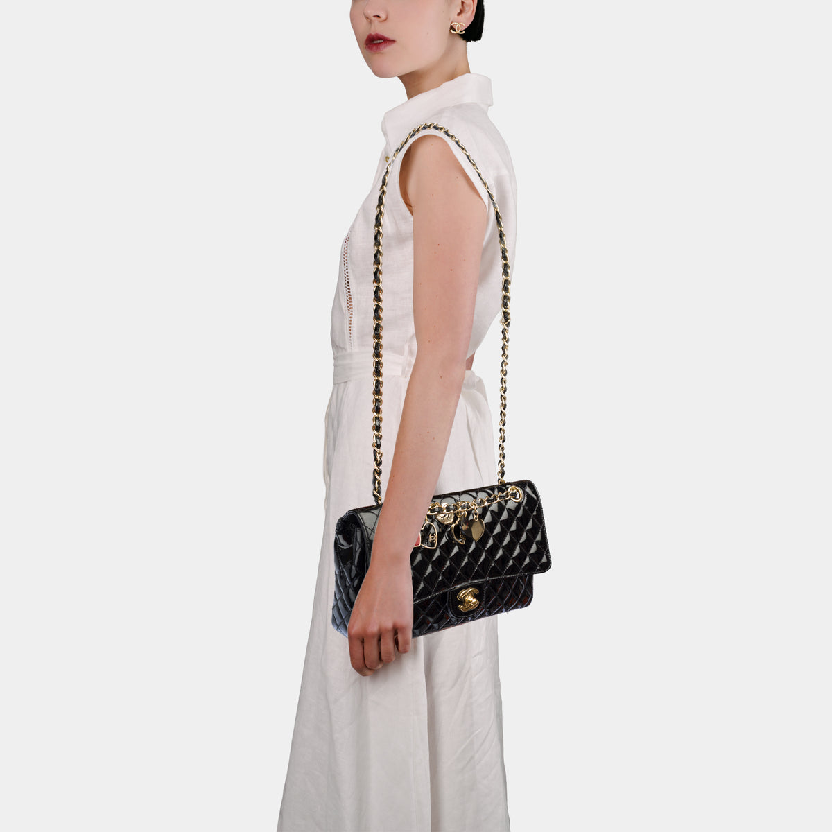 Sac CHANEL Timeless/Classique en Cuir verni Noir - 103960