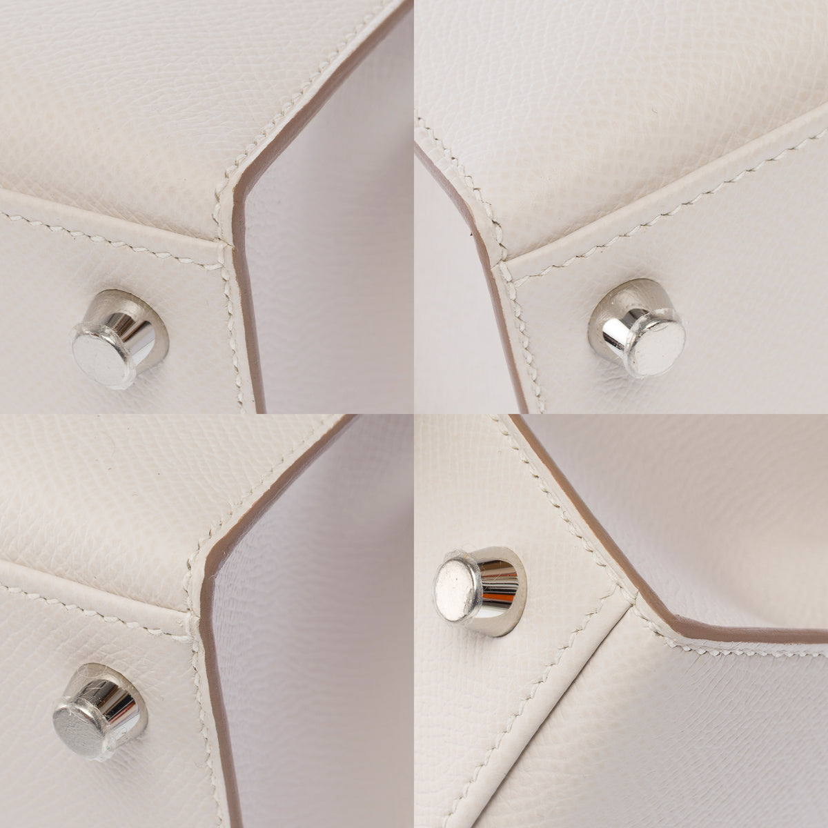 Sac HERMES Kelly 25 en Cuir Gris - 103981