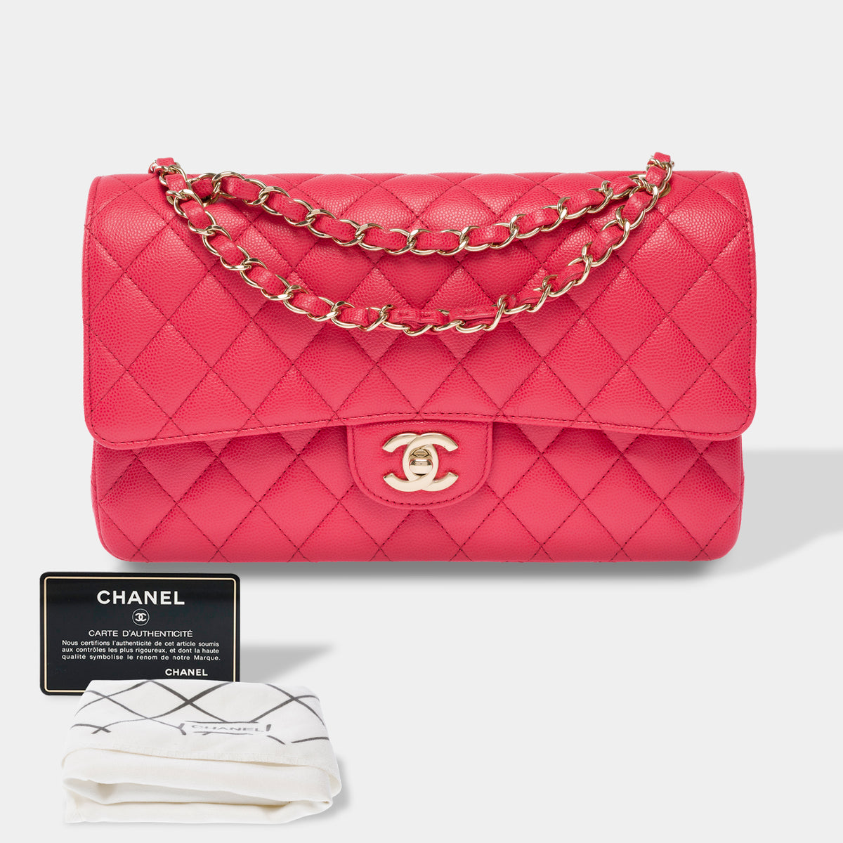 Sac CHANEL Timeless/Classique en Cuir Rose - 103984