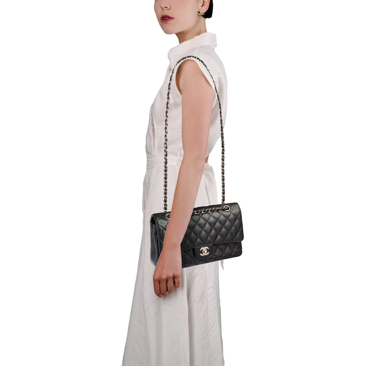 Sac CHANEL Timeless/Classique en Cuir Noir - 103985