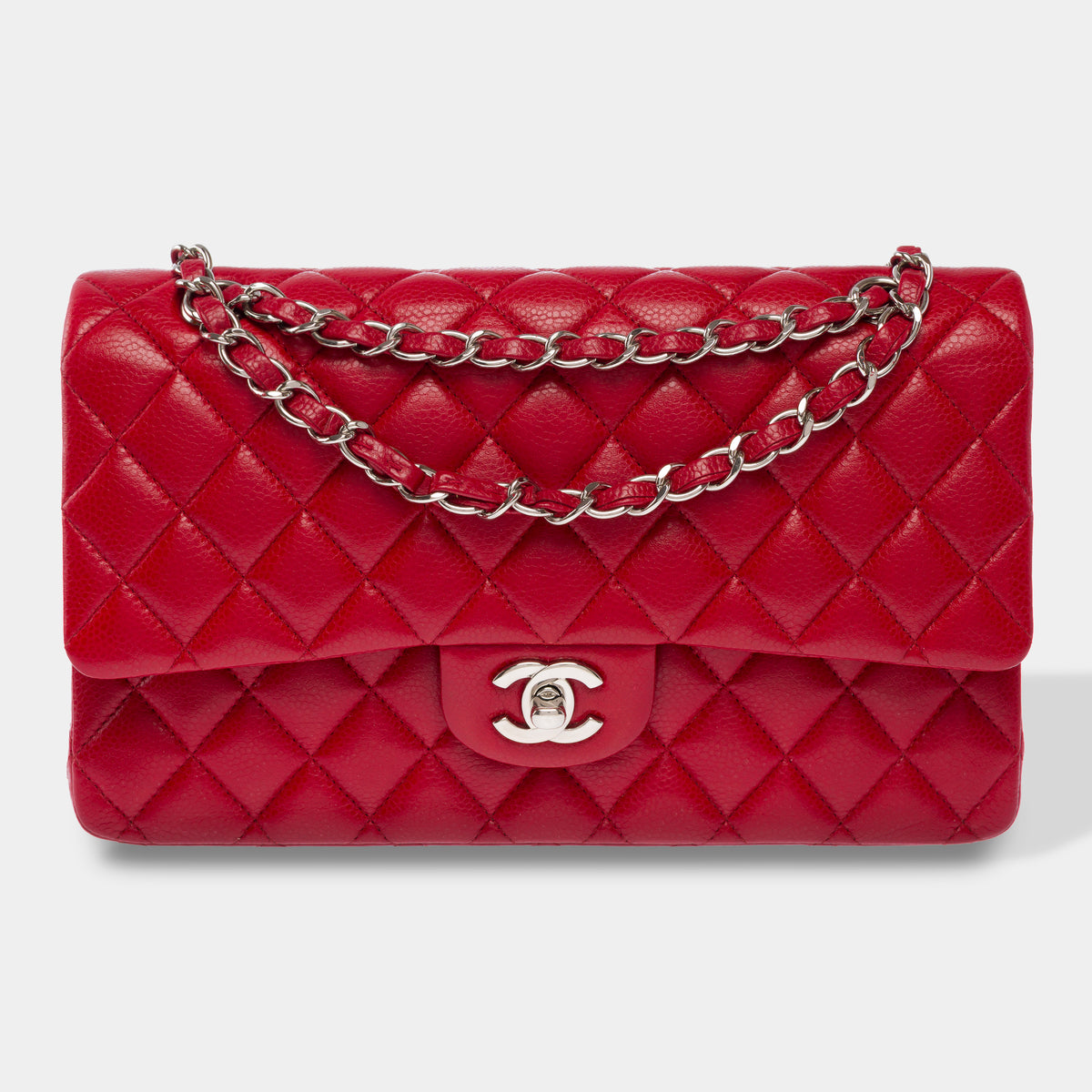 Sac CHANEL Timeless/Classique en Cuir Rouge - 103987