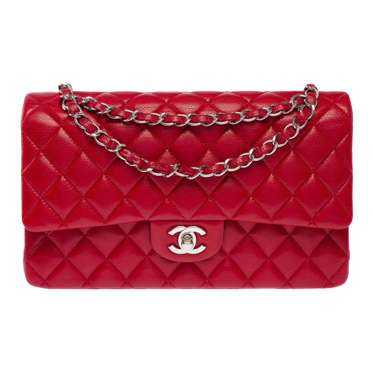 Sac CHANEL Timeless/Classique en Cuir Rouge - 103987