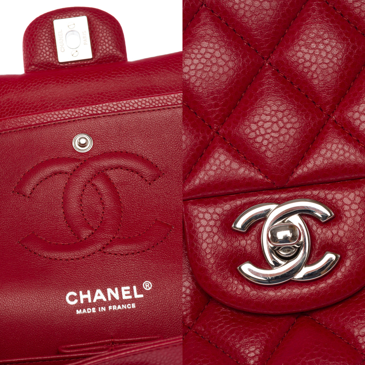 Sac CHANEL Timeless/Classique en Cuir Rouge - 103987