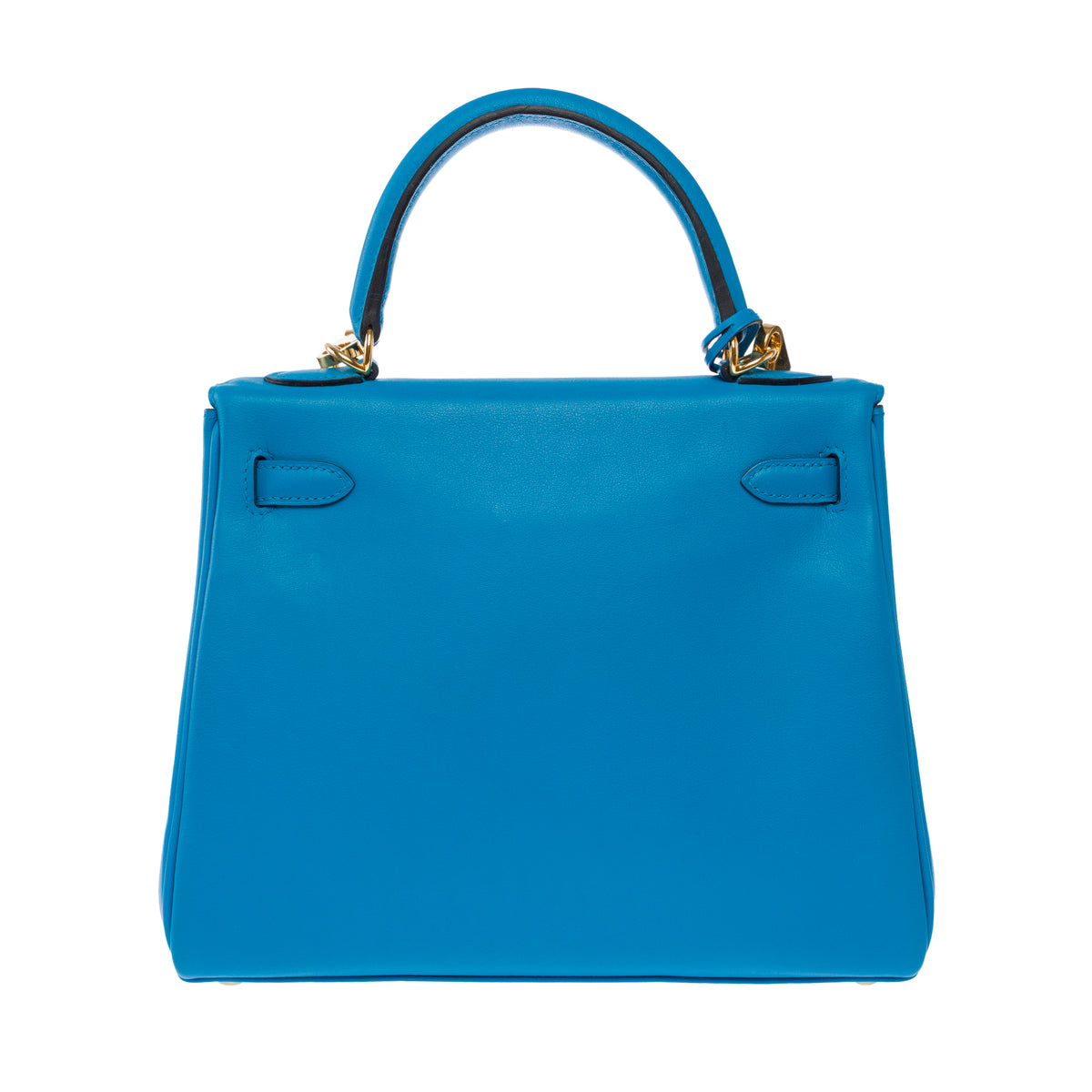 Sac HERMES Kelly 25 en Cuir Bleu - 103990