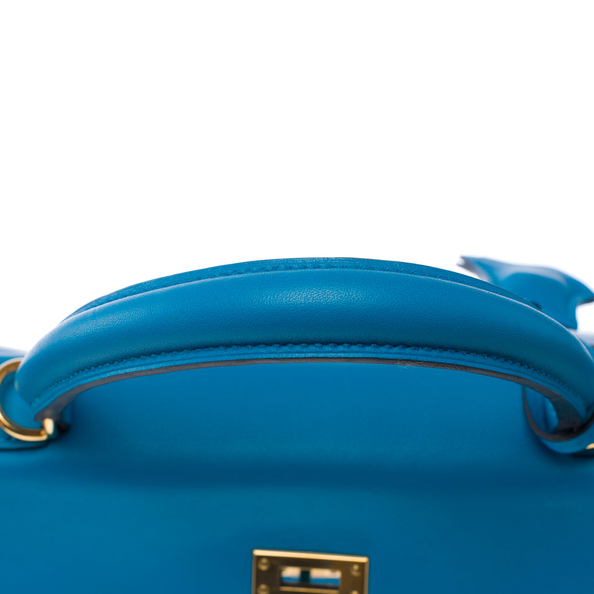 Sac HERMES Kelly 25 en Cuir Bleu - 103990