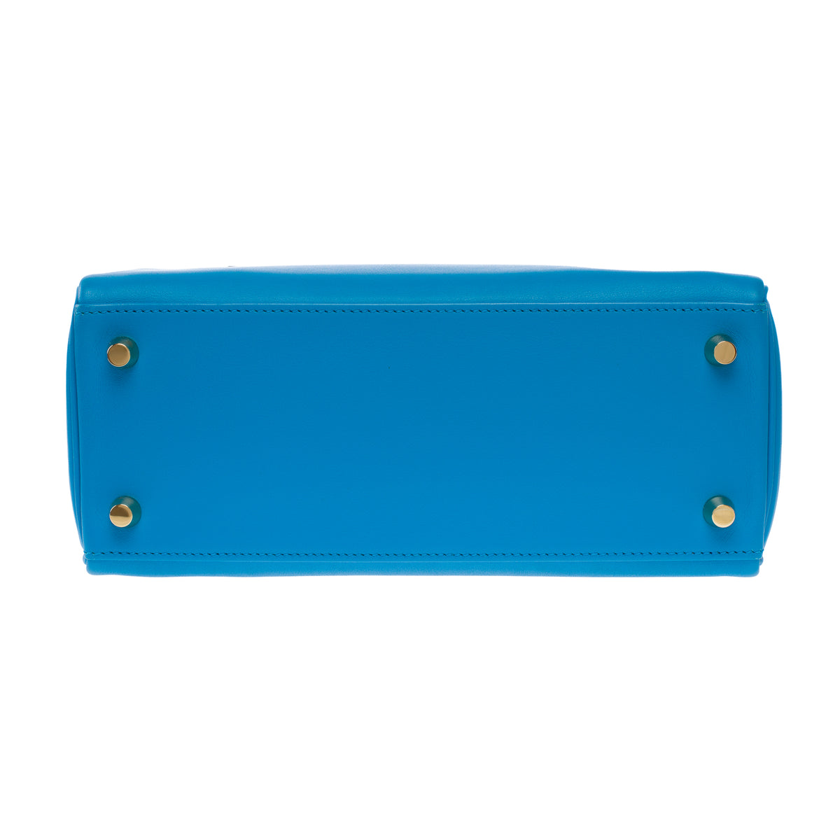 Sac HERMES Kelly 25 en Cuir Bleu - 103990