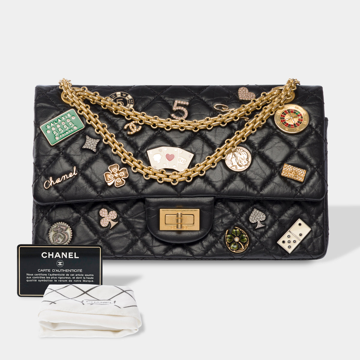 Sac CHANEL 2.55 en Cuir Noir - 103986