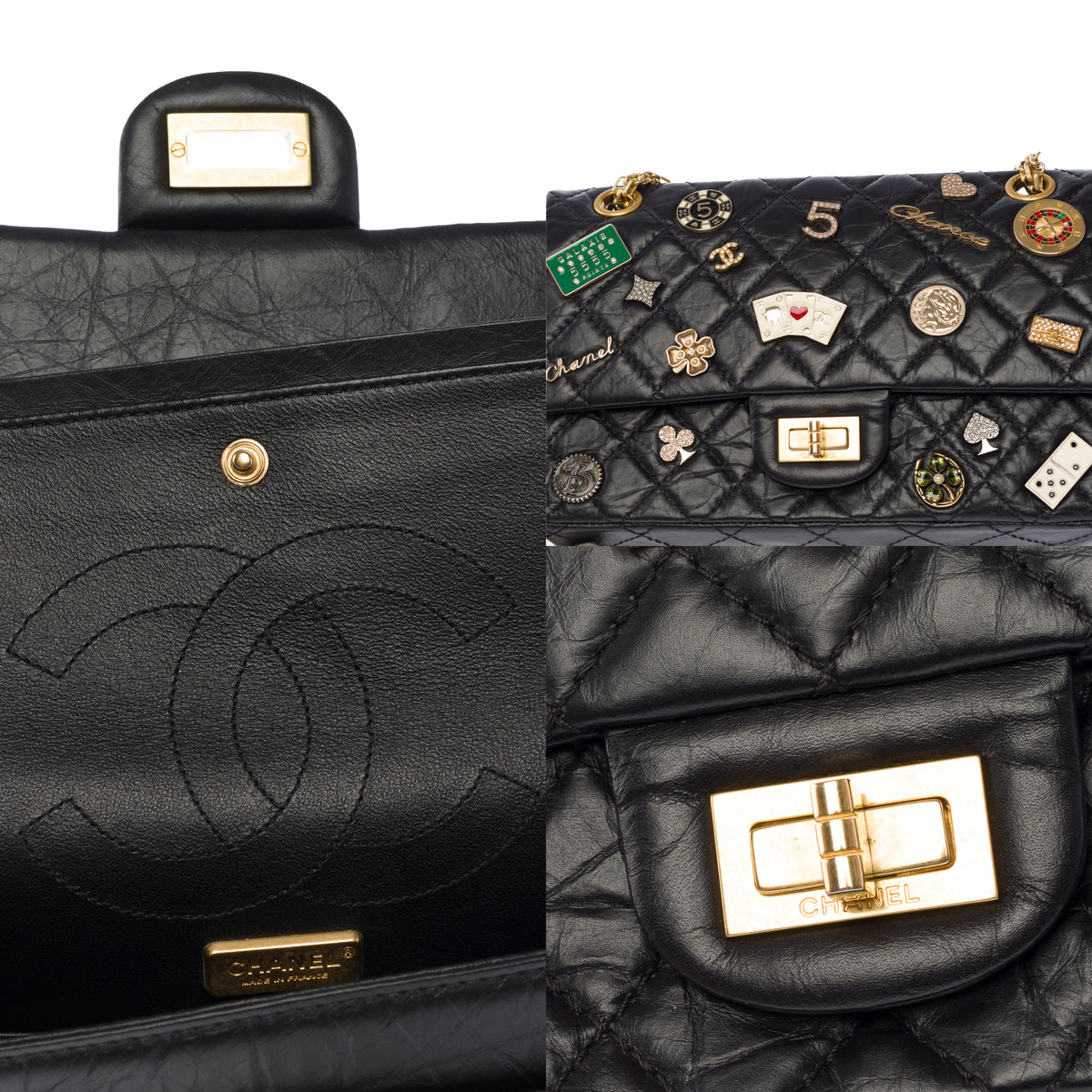 Sac CHANEL 2.55 en Cuir Noir - 103986