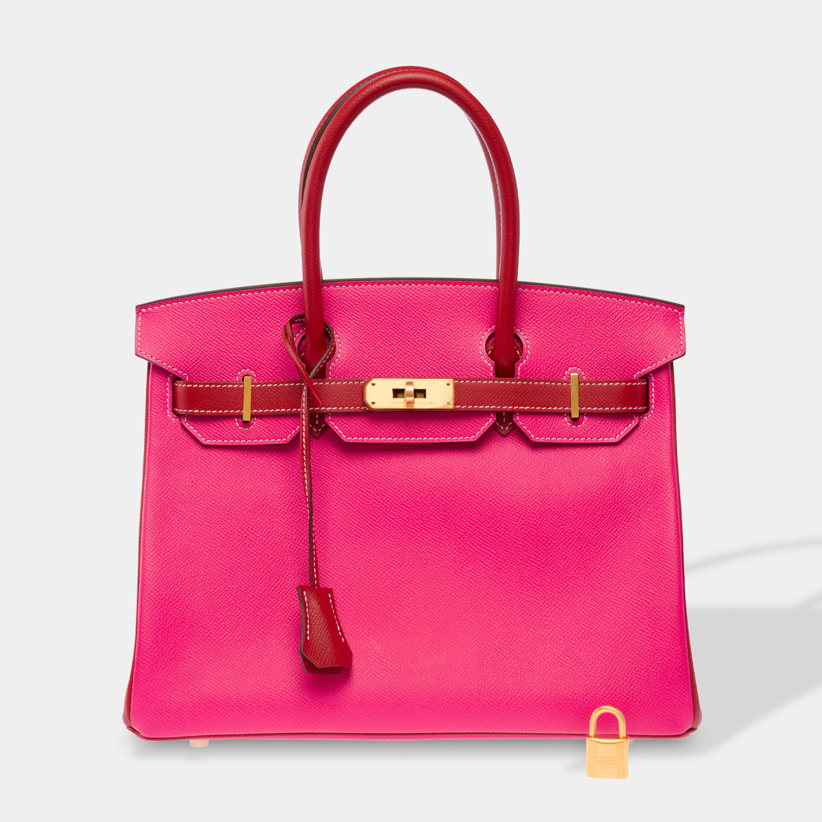 Sac HERMES Birkin 30 en Cuir Rose - 103991