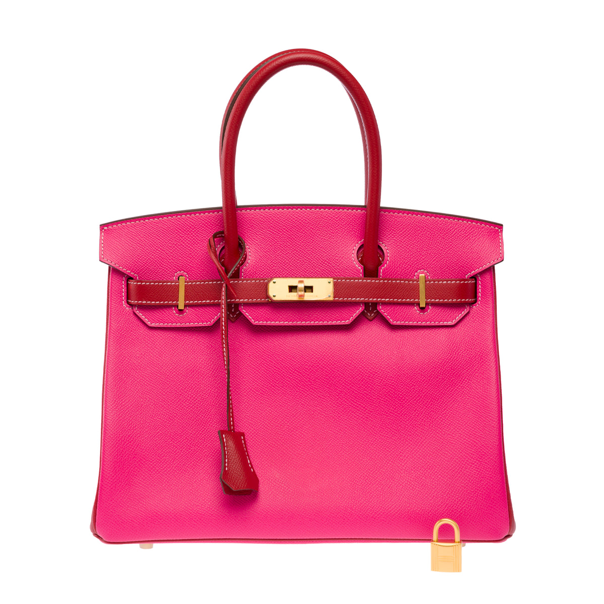 Sac HERMES Birkin 30 en Cuir Rose - 103991