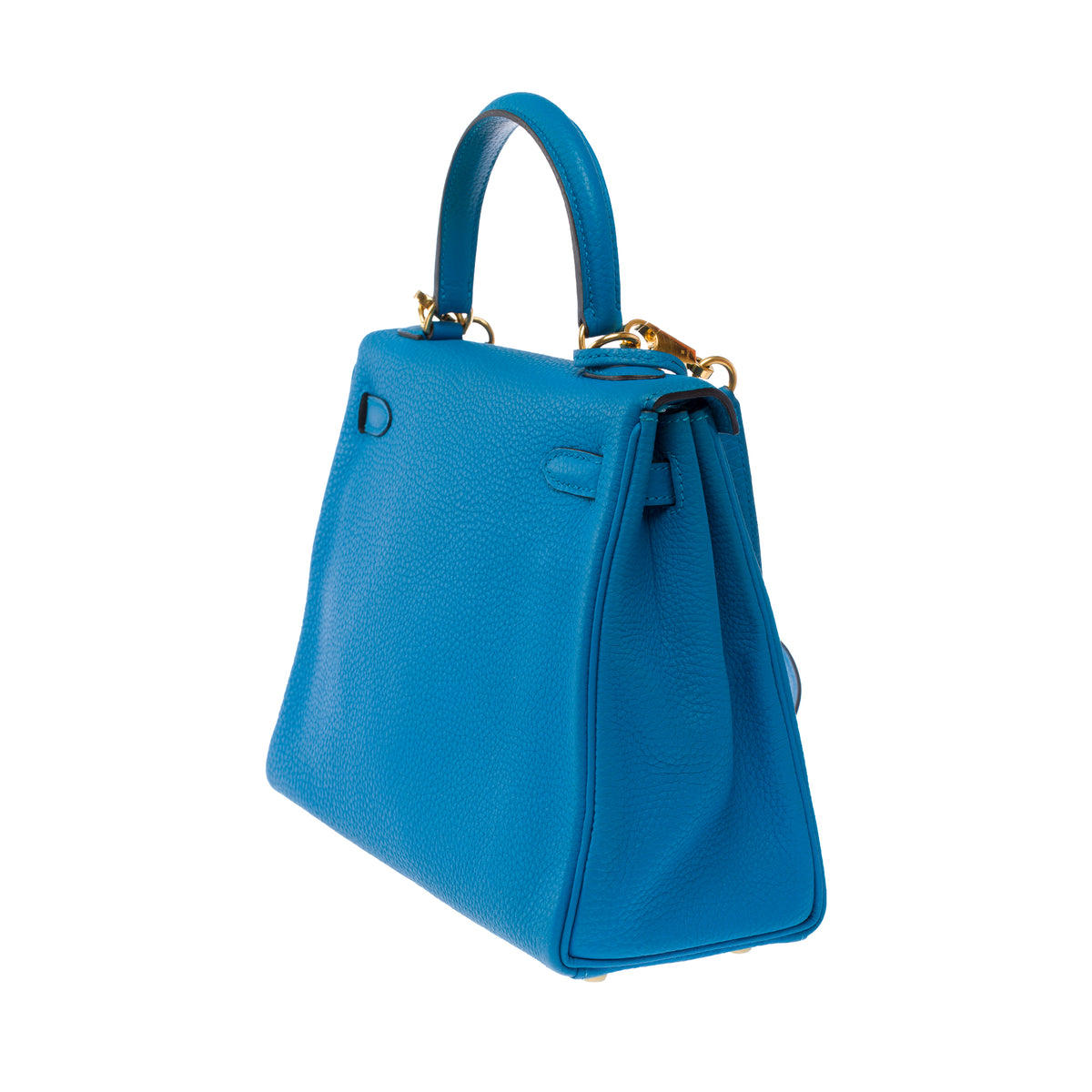 Sac HERMES Kelly 25 en Cuir Bleu - 103992
