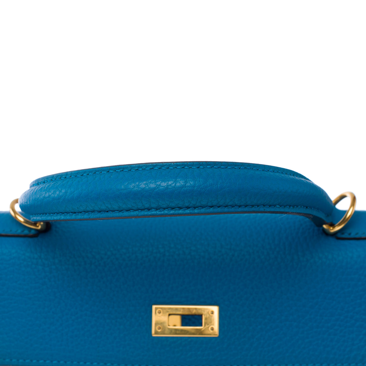 Sac HERMES Kelly 25 en Cuir Bleu - 103992