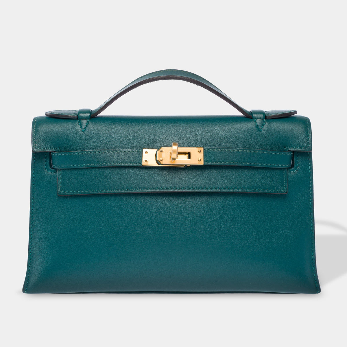 Sac HERMES Kelly Mini en Cuir Vert - 104000