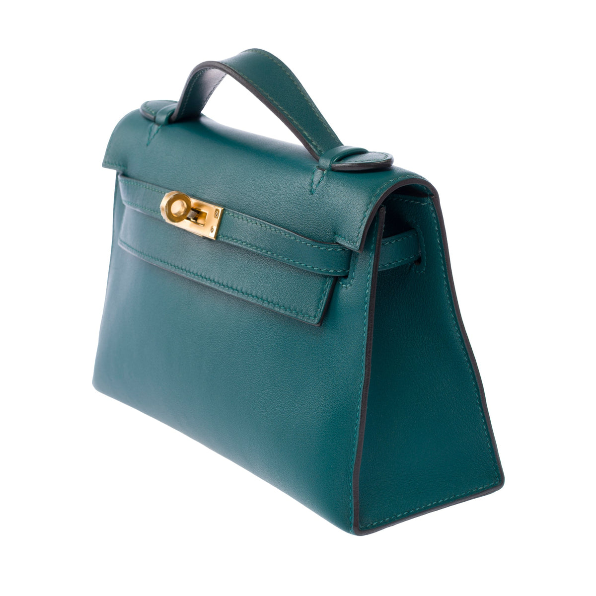 Sac HERMES Kelly Mini en Cuir Vert - 104000