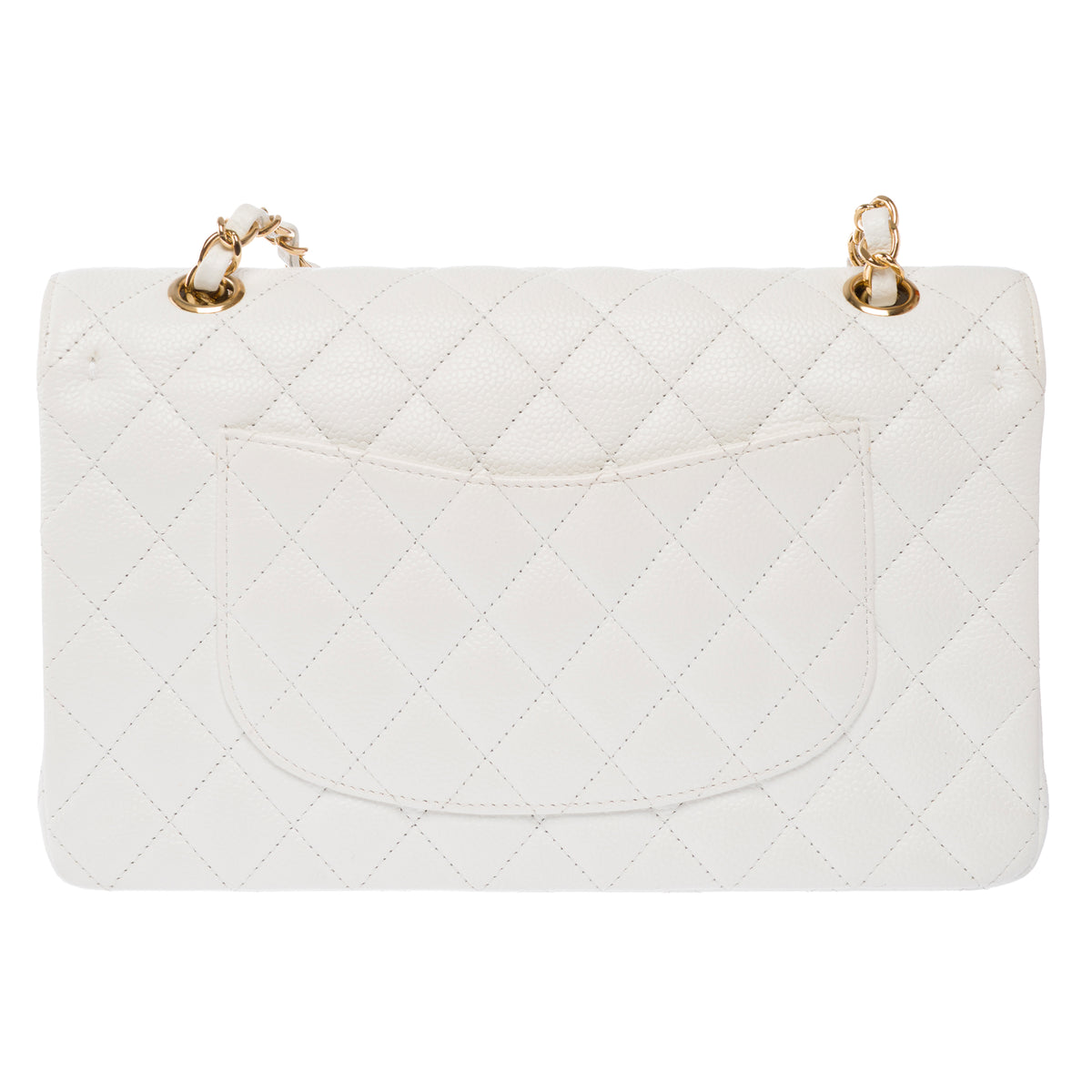 Sac CHANEL Timeless/Classique en Cuir Blanc - 103979