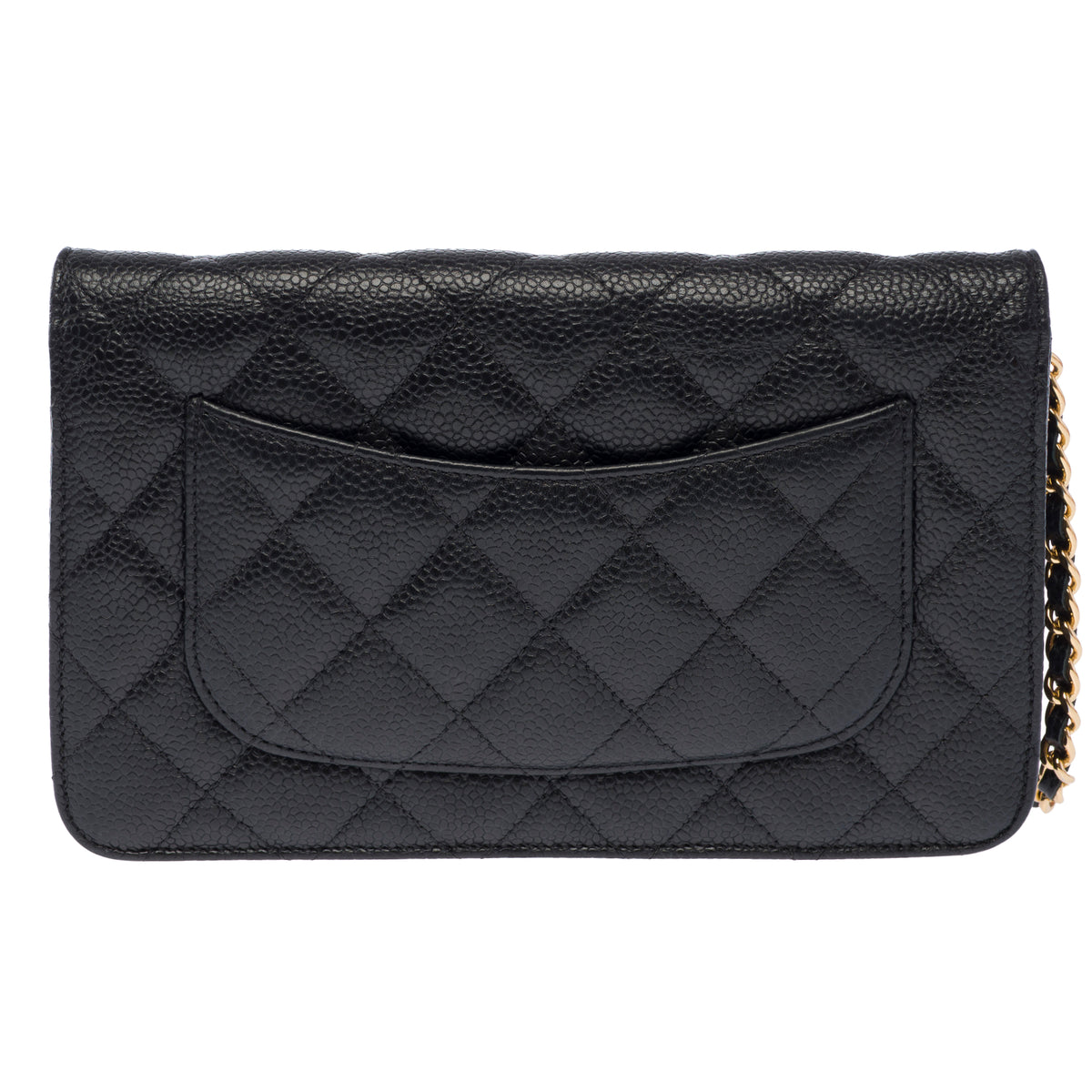 Sac CHANEL Wallet on Chain en Cuir Noir - 103982