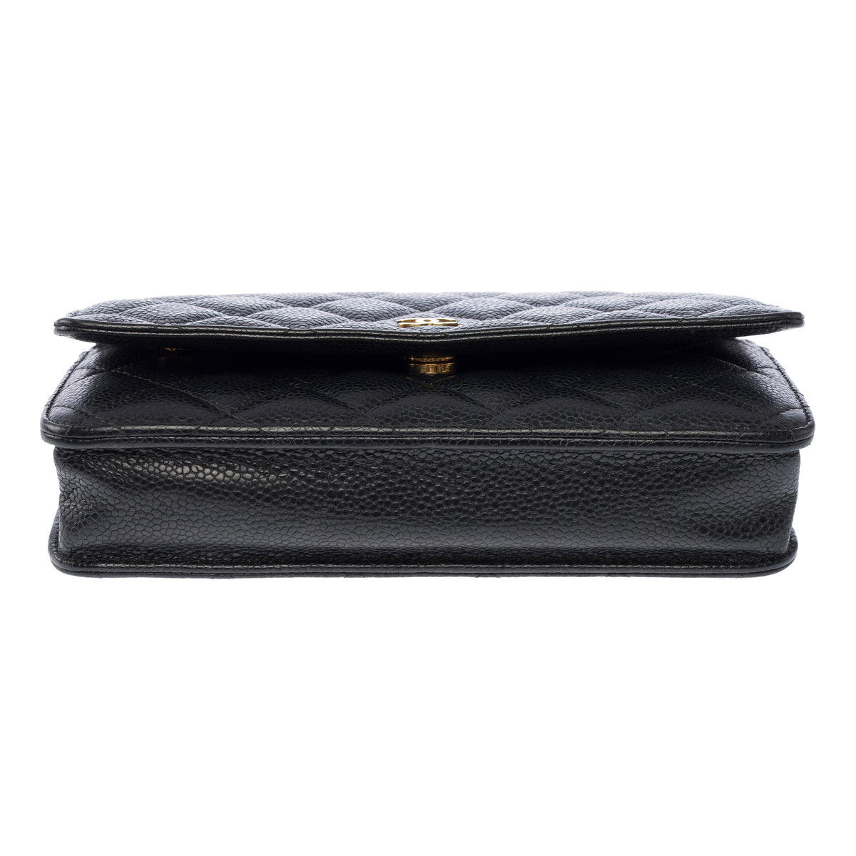Sac CHANEL Wallet on Chain en Cuir Noir - 103982