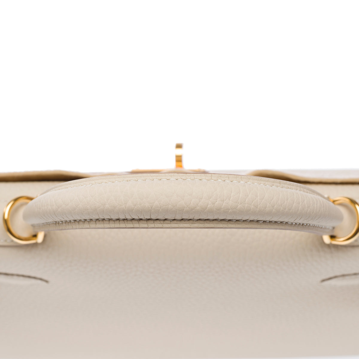 Sac HERMES Kelly 25 en Cuir Blanc - 103993