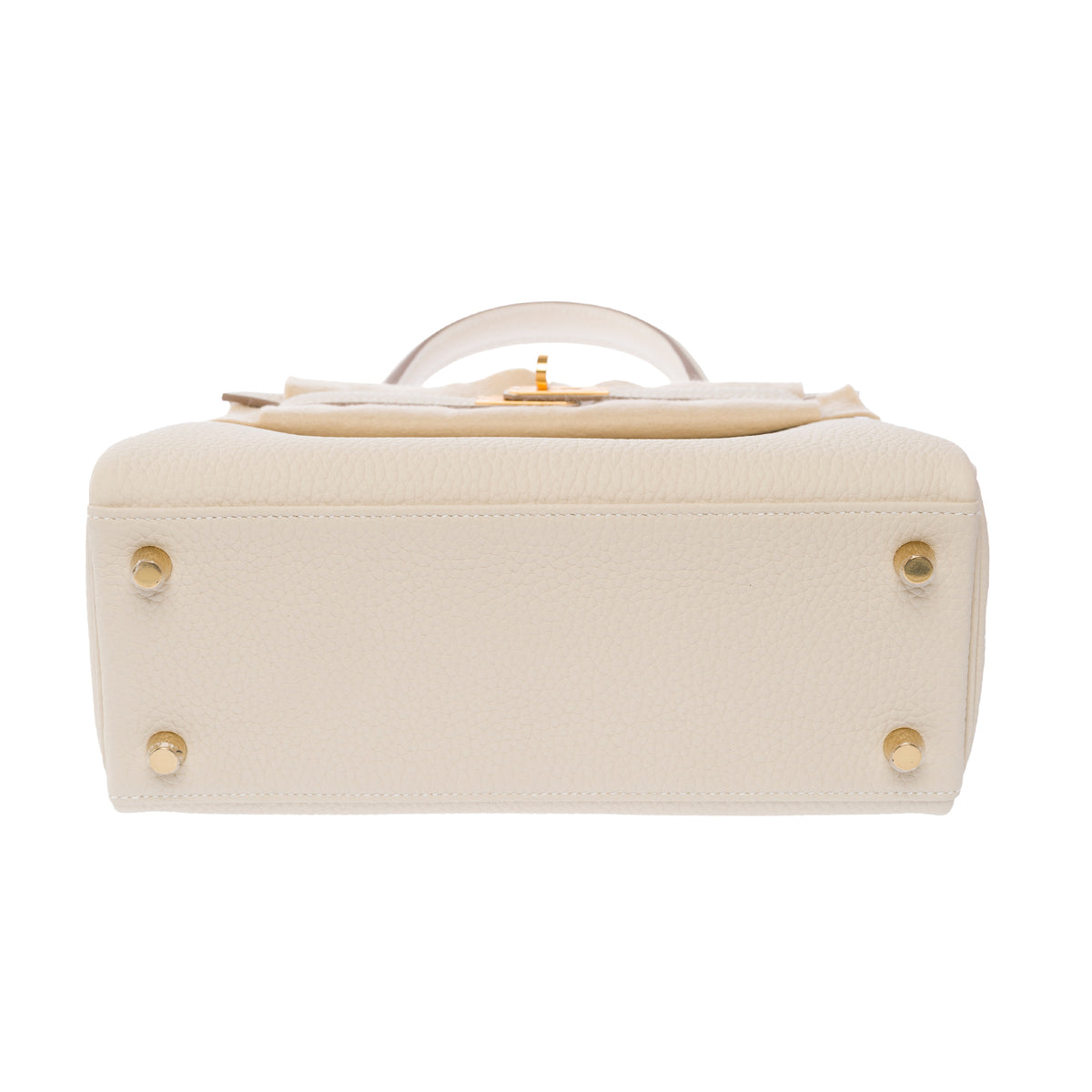 Sac HERMES Kelly 25 en Cuir Blanc - 103993