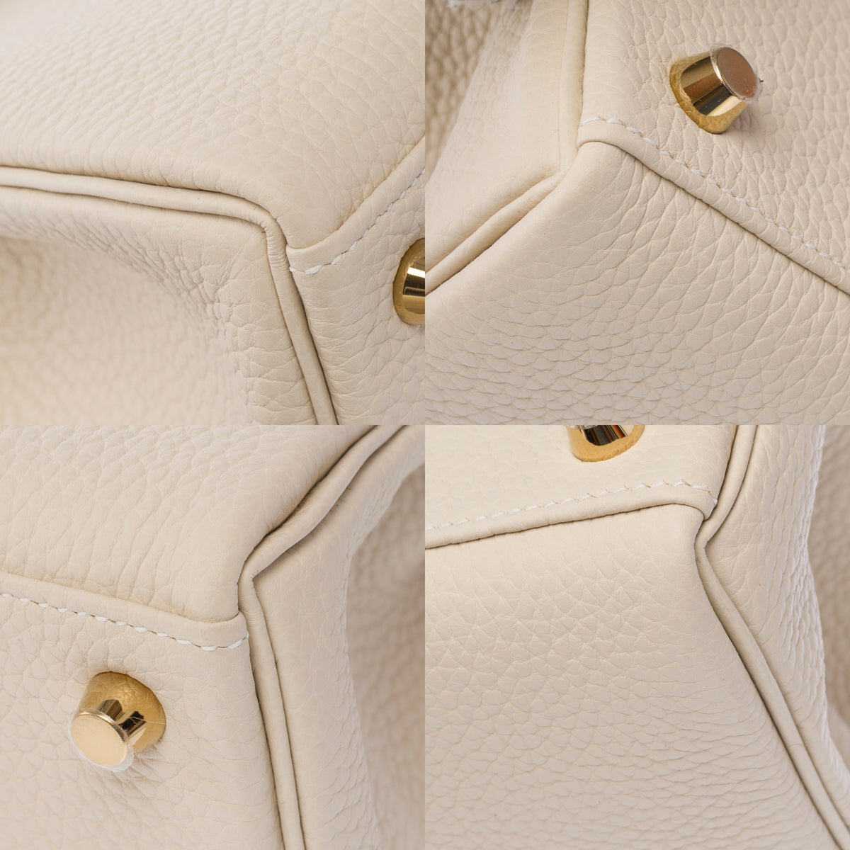 Sac HERMES Kelly 25 en Cuir Blanc - 103993