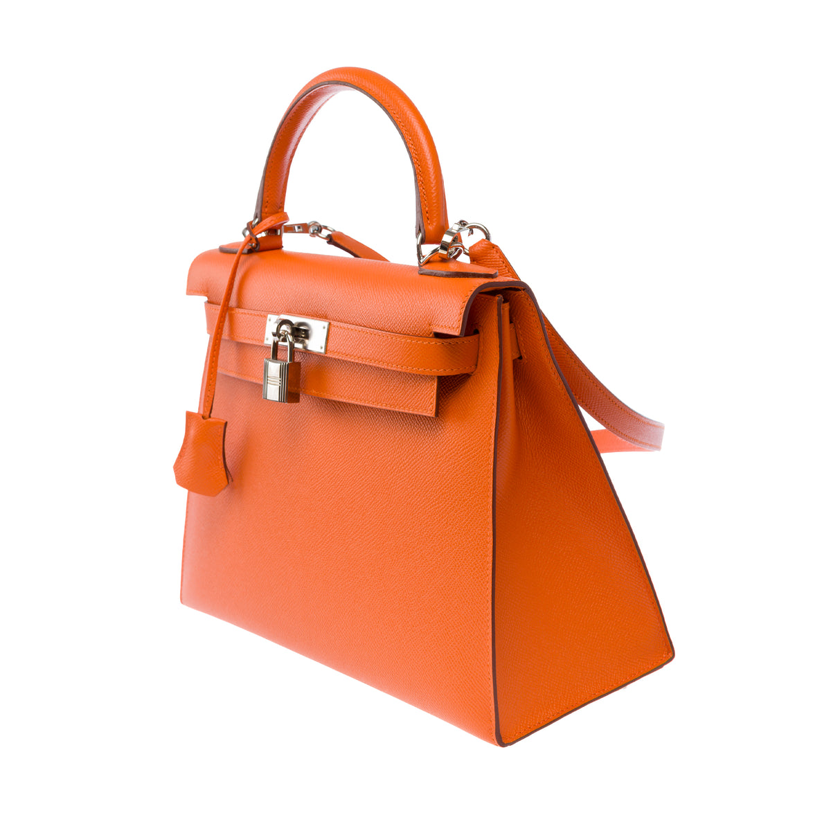 Sac HERMES Kelly 28 en Cuir Orange - 103994