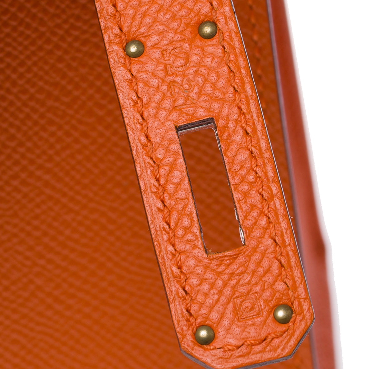 Sac HERMES Kelly 28 en Cuir Orange - 103994