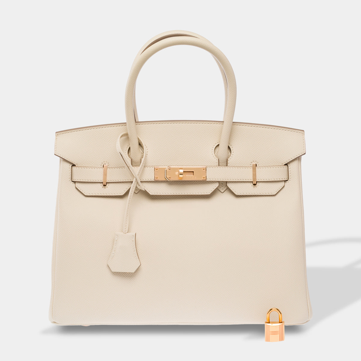 Sac HERMES Birkin 30 en Cuir Blanc - 103995