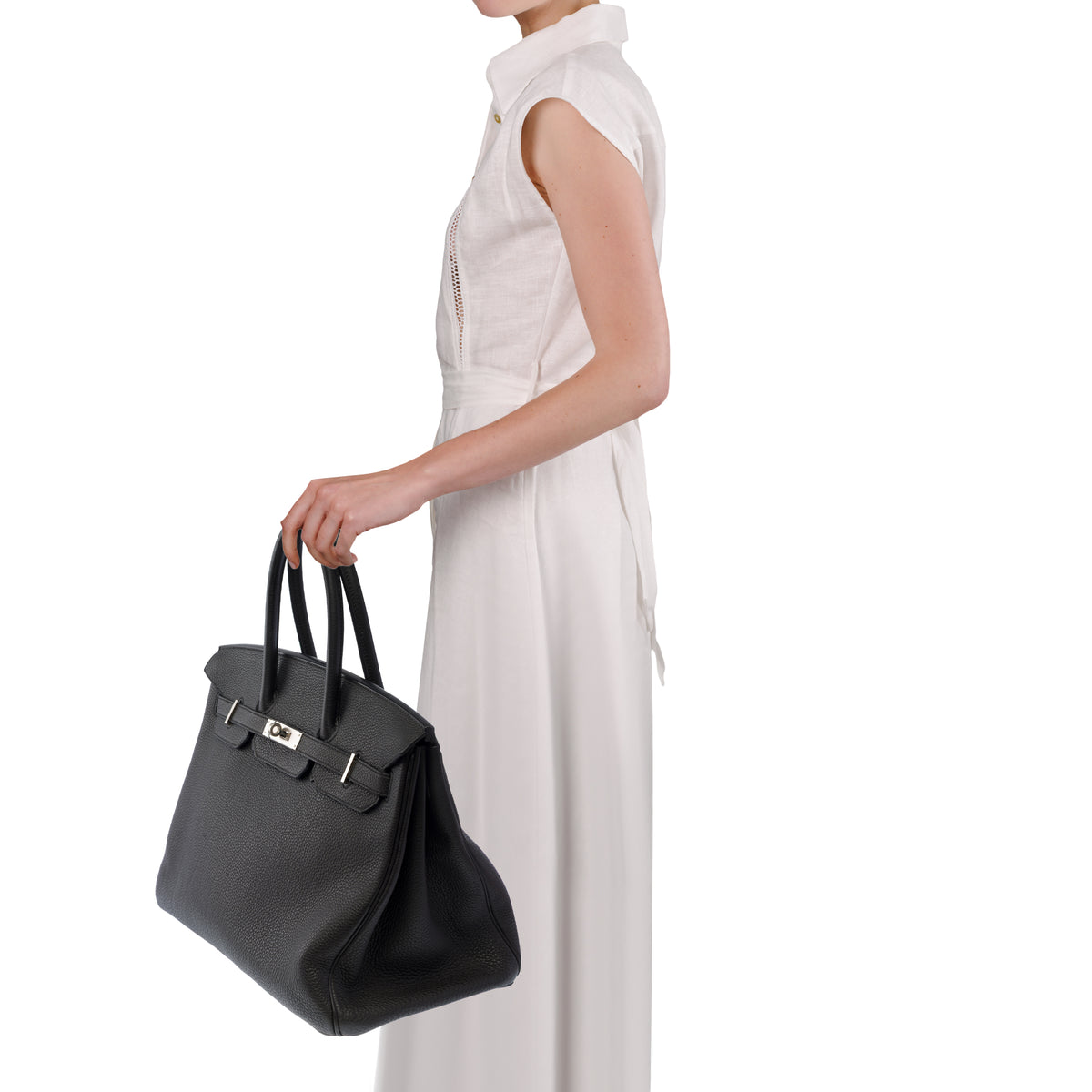 Sac HERMES Birkin 35 en Cuir Noir - 103996