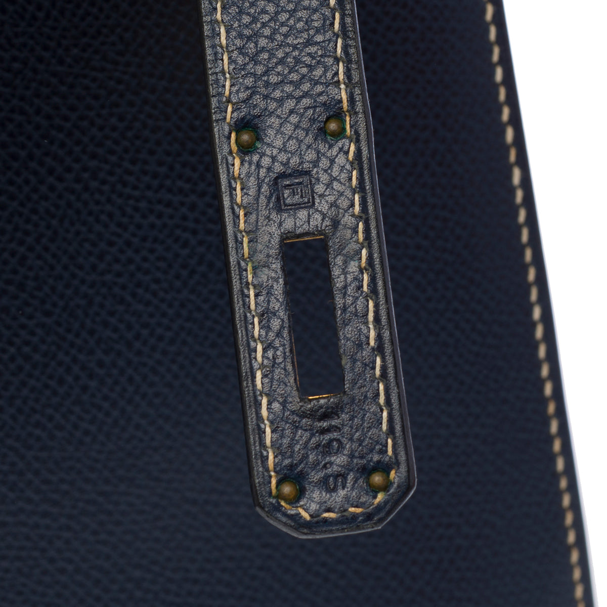 Sac HERMES Kelly 32 en Cuir Bleu Marine - 103998