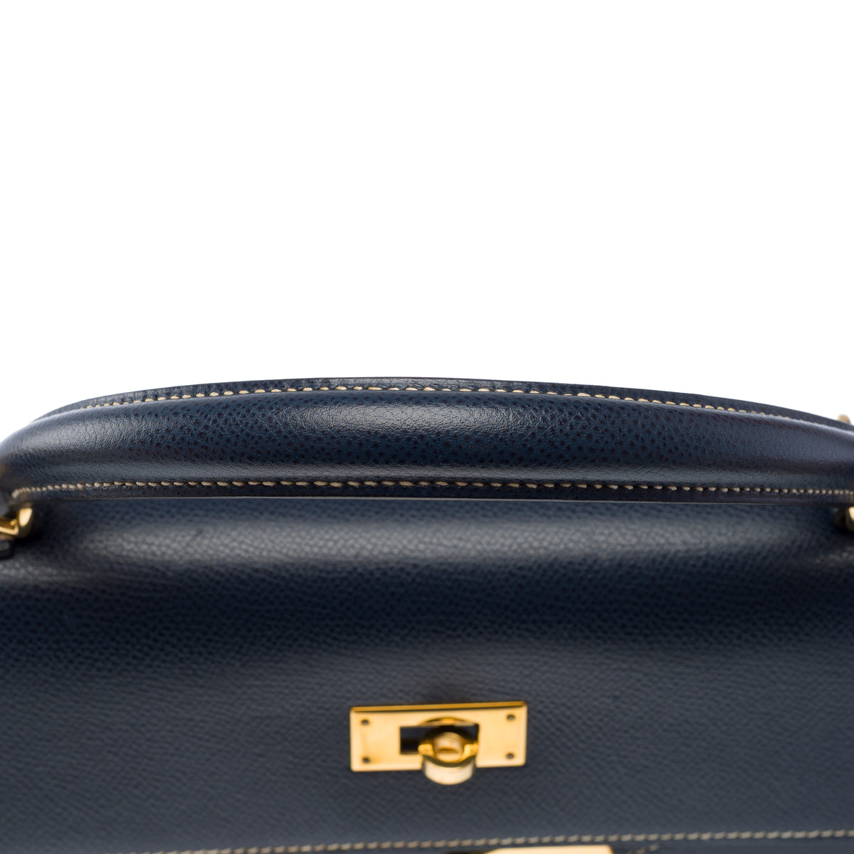 Sac HERMES Kelly 32 en Cuir Bleu Marine - 103998