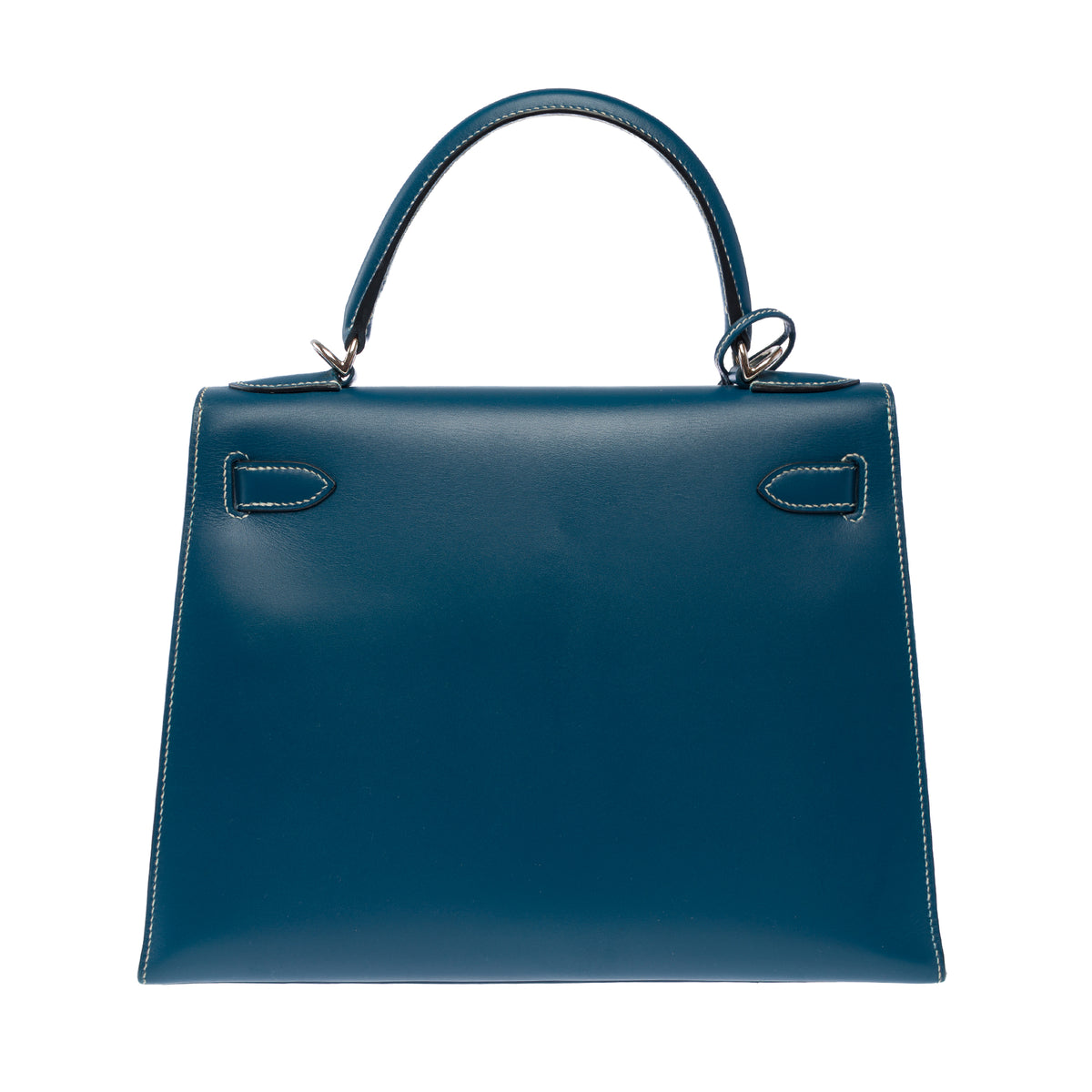 Sac HERMES Kelly 28 en Cuir Bleu - 103999