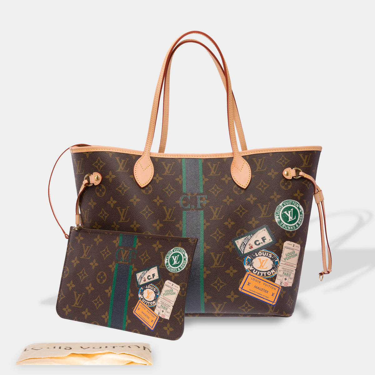 Sac LOUIS VUITTON Neverfull en Toile Marron - 104001
