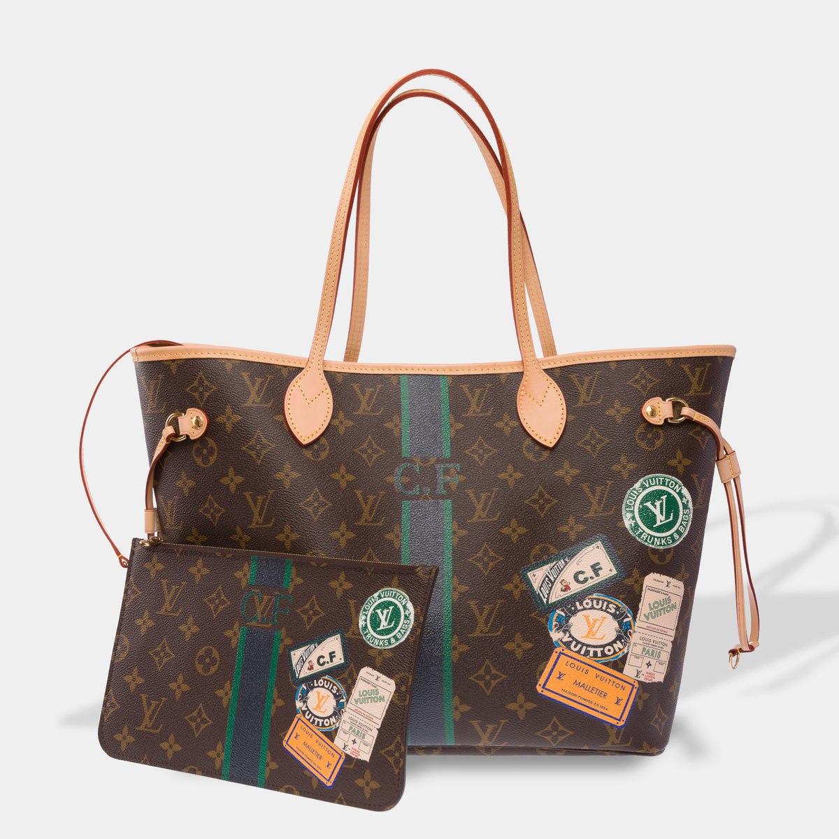 Sac LOUIS VUITTON Neverfull en Toile Marron - 104001