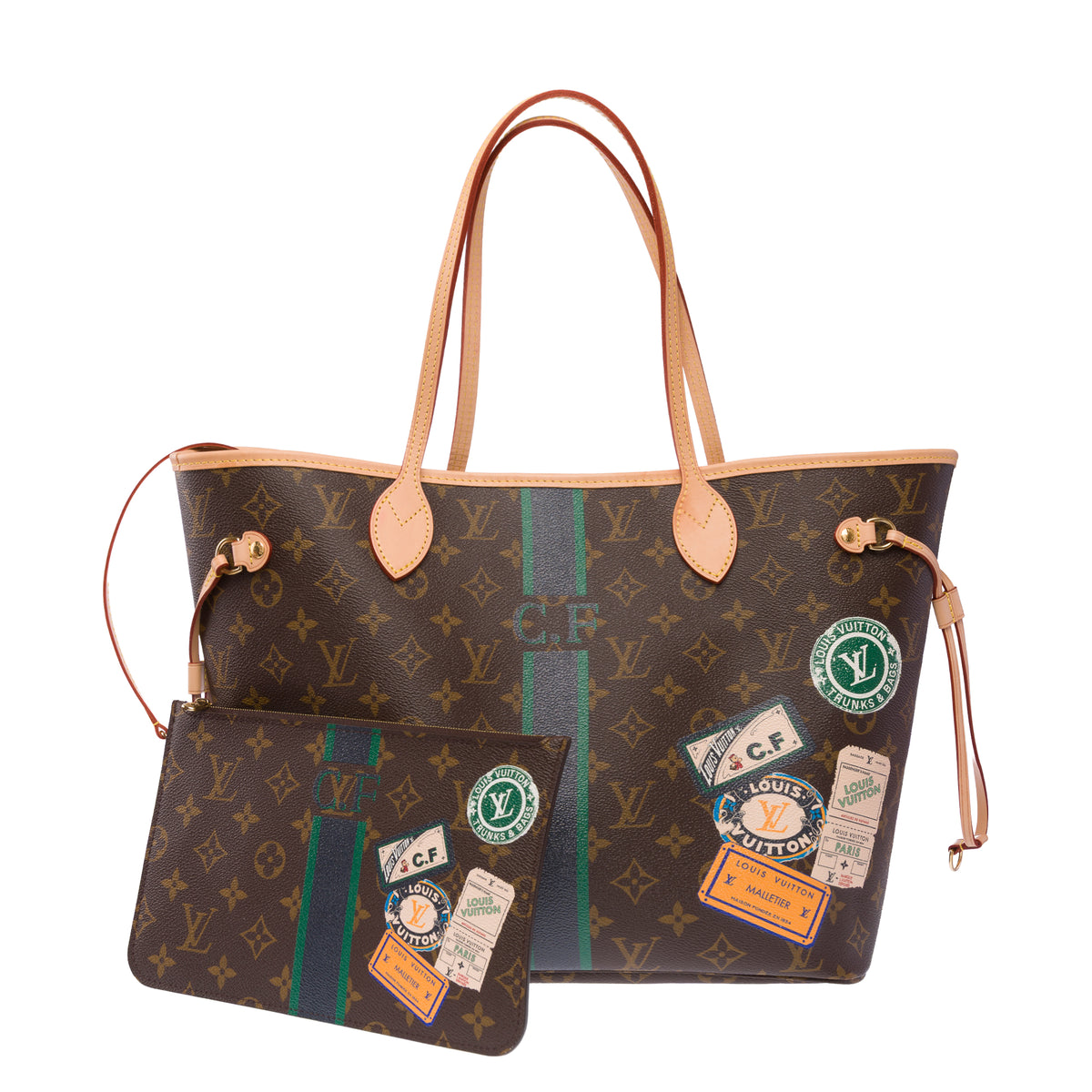 Sac LOUIS VUITTON Neverfull en Toile Marron - 104001