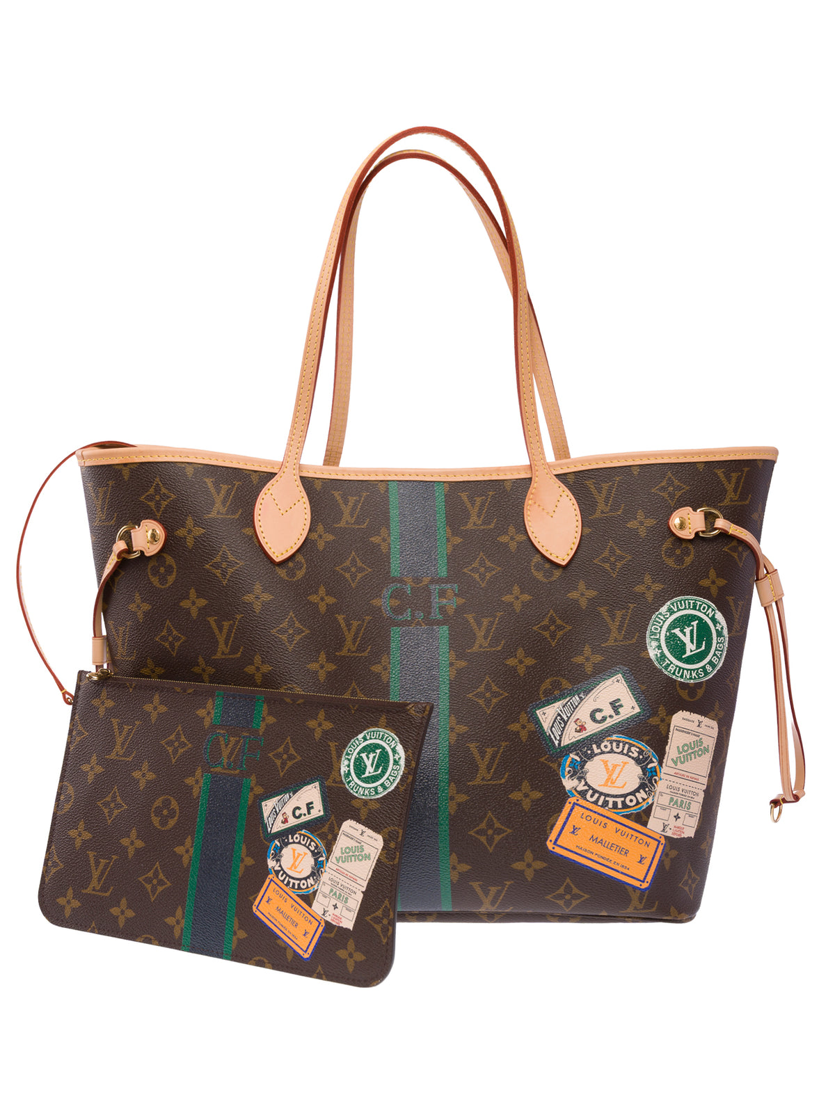 Sac LOUIS VUITTON Neverfull en Toile Marron - 104001